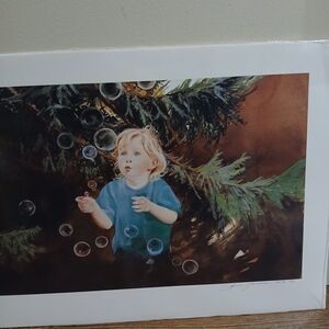 Lynne Yancha Bubble Boy Signed Art Print